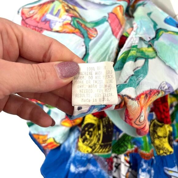 Jams World Hattie floral koi fish printed mini‎ Dress Sz M - Picture 9 of 9